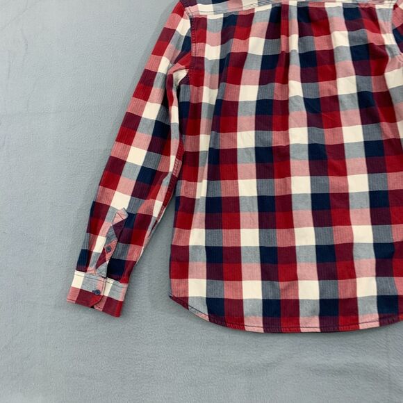 Vans off The Wall Button Up Shirt Mens Large Plaid Cotton Long Sleeve - Picture 14 of 16